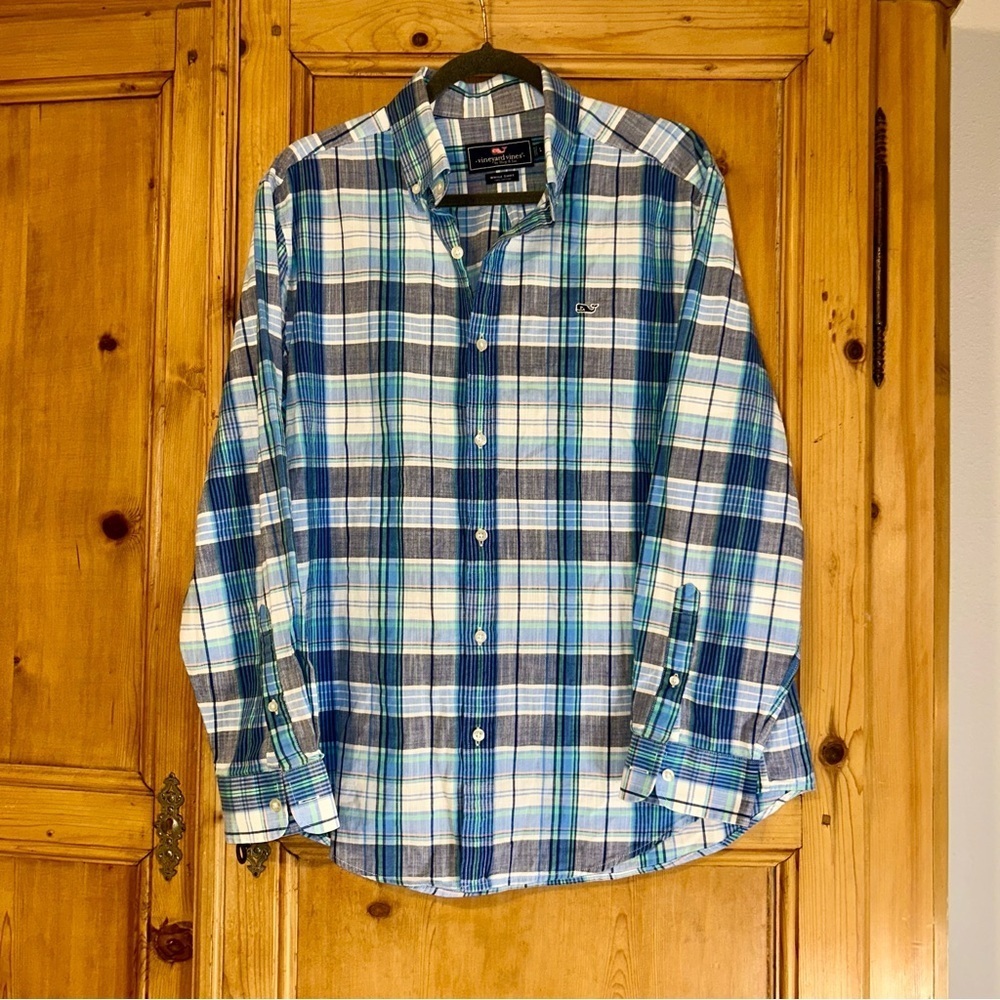 Vineyard Vines Plaid Shirt L Cotton $128
